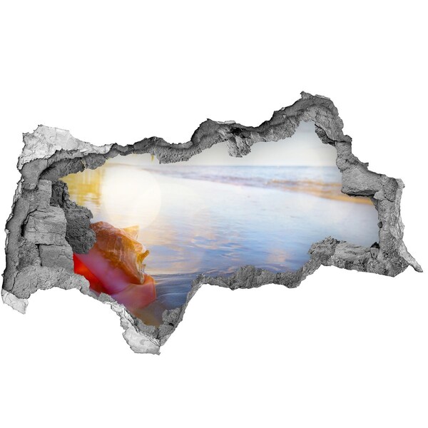 Zelfklevende 3D wandsticker illusie Uitzicht op Monument Valley