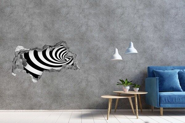 3D muursticker gescheurde muur Vortex in de realiteit
