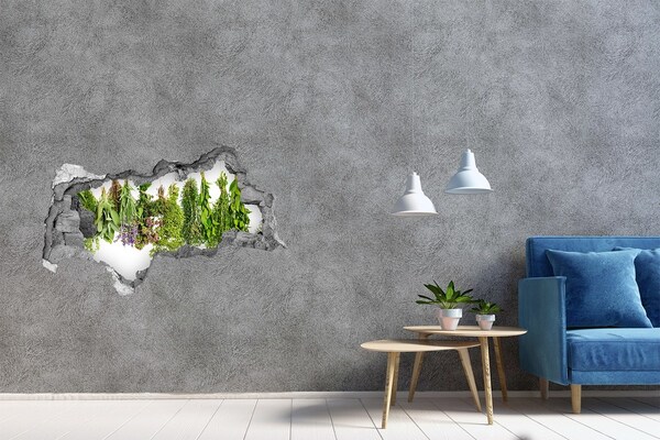 Zelfklevende 3D wandsticker illusie Lavendelbloemen in het ochtendlicht