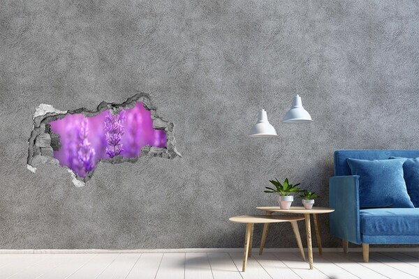 3D muursticker gescheurde muur Een vogelperspectief van de stad