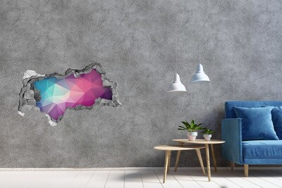 Samoprzylepna dziura na ścianę Geometria w dziurze