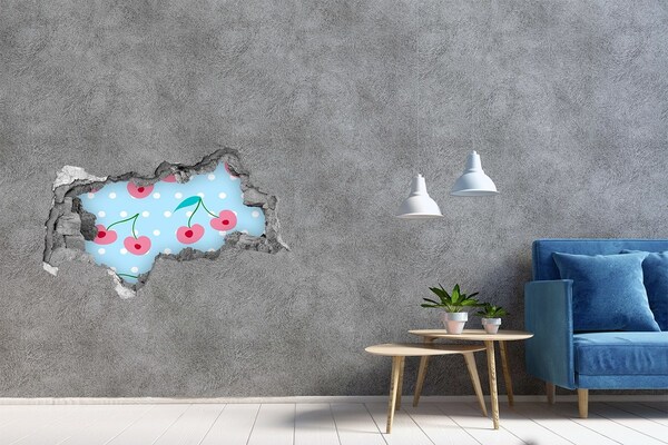 3D muursticker gescheurde muur Grote monumenten van de wereld