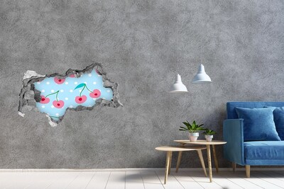 3D muursticker gescheurde muur Grote monumenten van de wereld