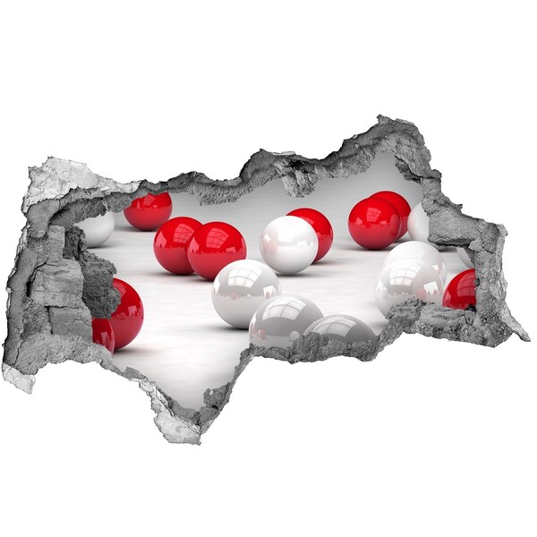 Samoprzylepna dziura na ścianę Rozbity mur z kulami