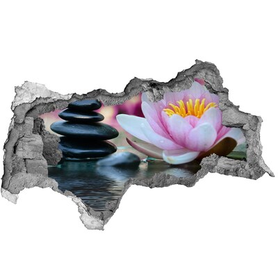 3D muursticker gescheurde muur Strand met zand