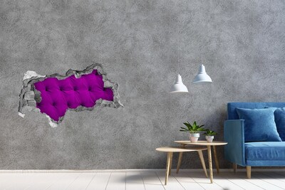 3D muursticker gescheurde muur Keukenkruiden op een houten aanrecht.