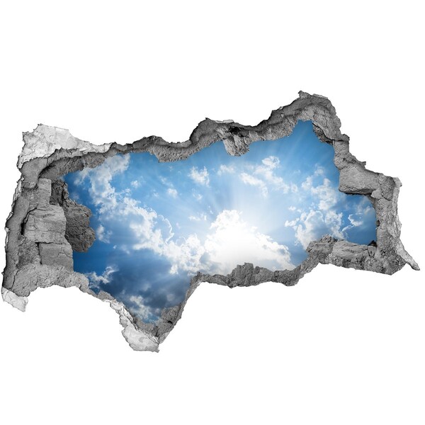 3D muursticker gescheurde muur Citroentuin