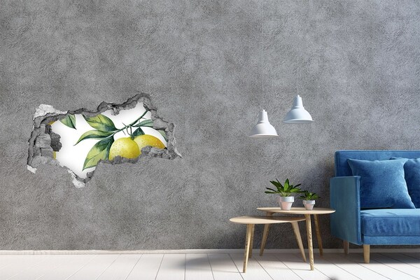 Wandsticker 3D doorkijk Blauwe lucht met wolken