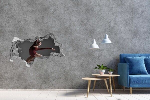 Zelfklevende 3D wandsticker illusie Bloementuin achter de muur