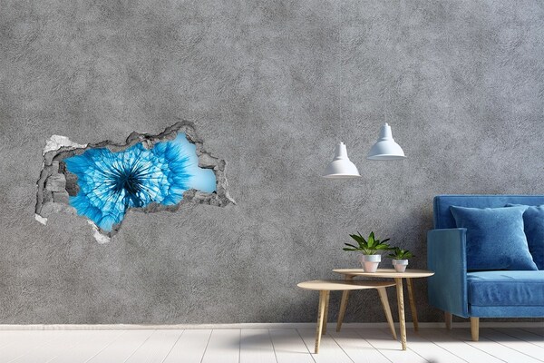 3D sticker gat in stenen muur Fruit in een gat in de muur