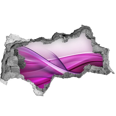 Wandsticker 3D doorkijk Uitzicht op Londen door een gat in de muur.