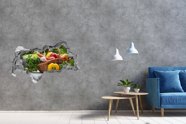 3D muursticker gescheurde muur Kosmische explosie