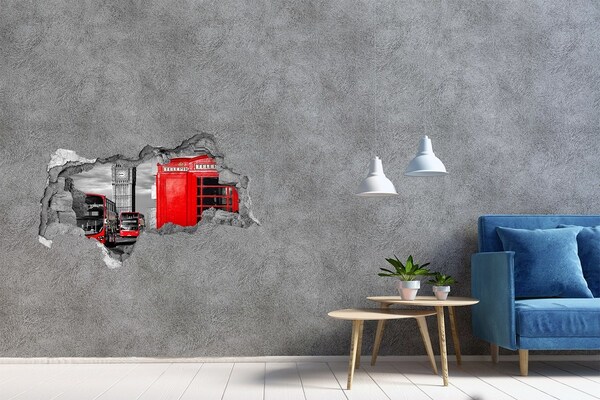 3D muursticker gescheurde muur Fruitparadijs achter de muur