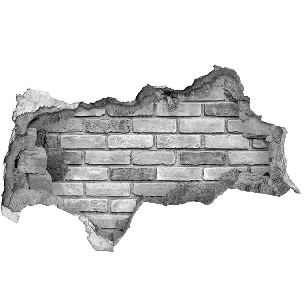 3D muursticker gescheurde muur Herfstlaan in het bos