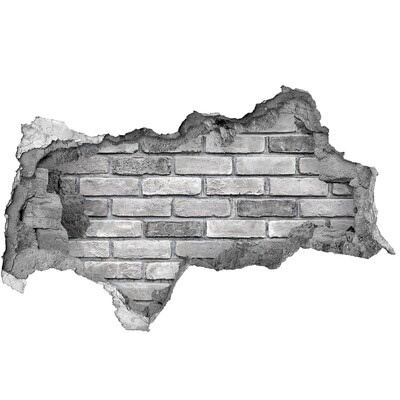 3D muursticker gescheurde muur Herfstlaan in het bos