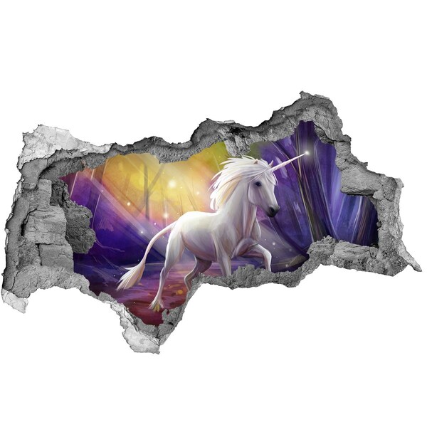 Zelfklevende 3D wandsticker illusie Een vurige scheur in de muur