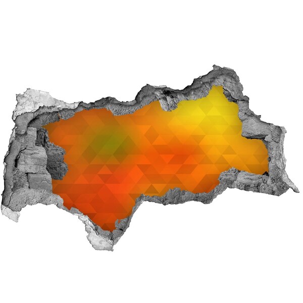 3D muursticker gescheurde muur Een steiger boven kalm water