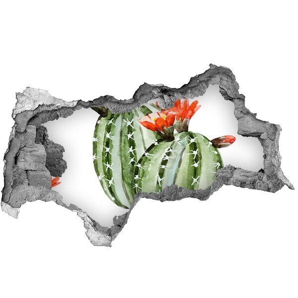 Zelfklevende 3D wandsticker illusie Fruit en smoothies bij het kleine zaakje.
