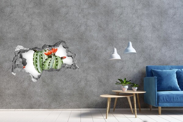 Zelfklevende 3D wandsticker illusie Fruit en smoothies bij het kleine zaakje.