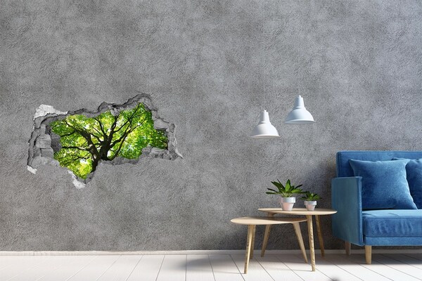 Wandsticker 3D doorkijk De culinaire wereld achter de muren