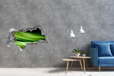 Samoprzylepna dziura ścienna 3D Zielony krajobraz za dziurą