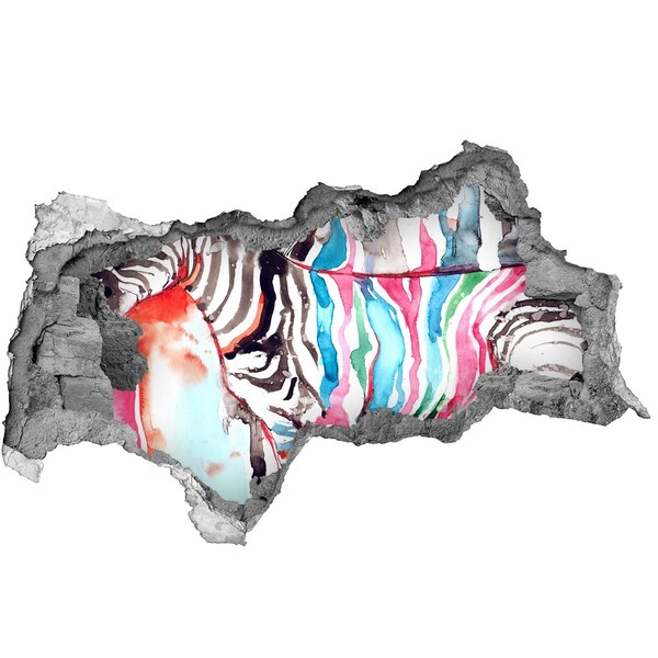 3D muursticker gescheurde muur Moderne abstractie in een gat