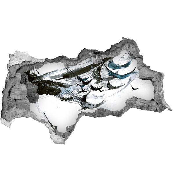 Samoprzylepna dziura ścienna 3D Nowoczesna abstrakcja w dziurze