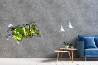 Zelfklevende 3D wandsticker illusie Koffie met bonen