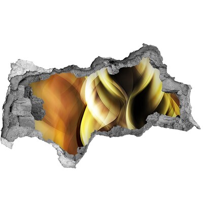 Zelfklevende 3D wandsticker illusie Koffie in het hart van de muur