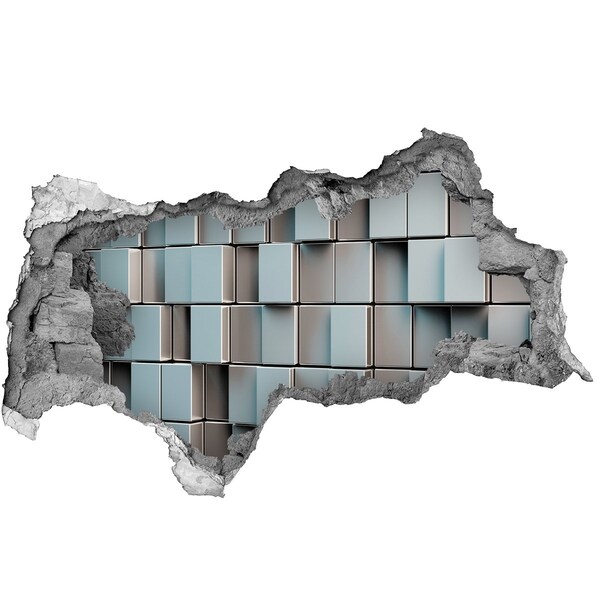 Samoprzylepna dziura ścienna 3D Nowoczesna ściana z cegieł