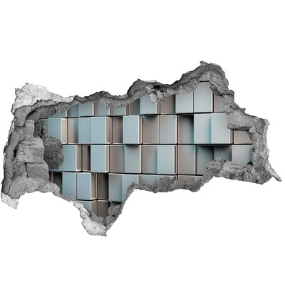 Samoprzylepna dziura ścienna 3D Nowoczesna ściana z cegieł