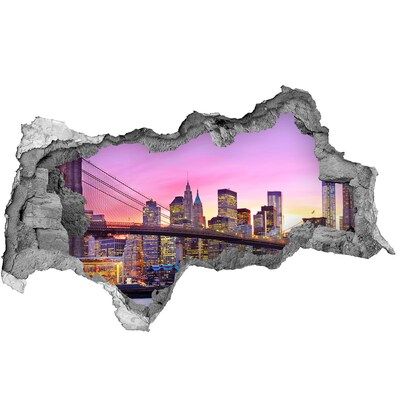3D muursticker gescheurde muur Stenen op het strand