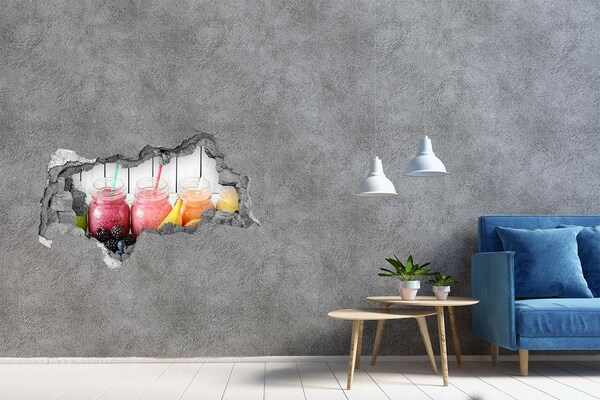 3D muursticker gescheurde muur Citroenparadijs