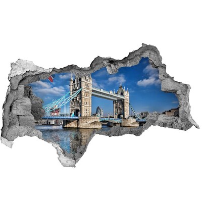 Fototapeta dziura na ścianę 3d Most Tower Bridge w Londynie