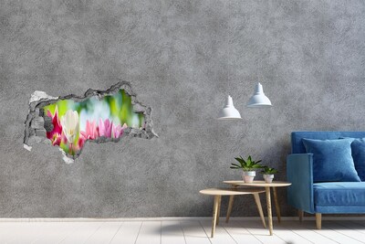 Wandsticker 3D doorkijk Koffie in beton