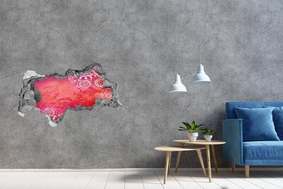 Zelfklevende 3D wandsticker illusie Moderne ruimte achter de muren