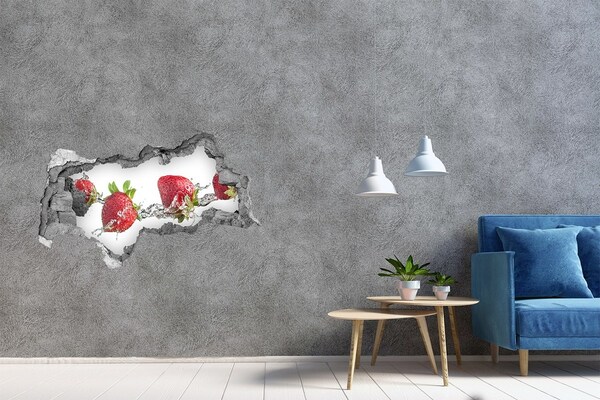 Zelfklevende 3D wandsticker illusie Modern stadspanorama