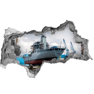 Fototapeta dziura na ścianę Statek w stoczni