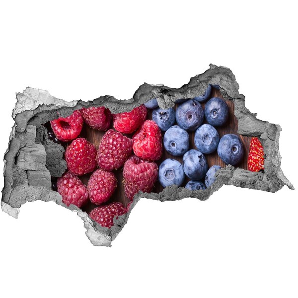 Zelfklevende 3D wandsticker illusie Bloemenexplosie in beton