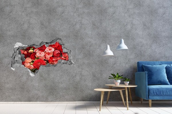 3D muursticker gescheurde muur De illusie van driedimensionale ruimte