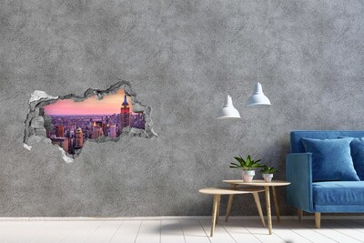 Wandsticker 3D doorkijk Paardenbloemen bloeien in de zonnestralen