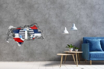 Wandsticker 3D doorkijk Kampioen in de vechtsport