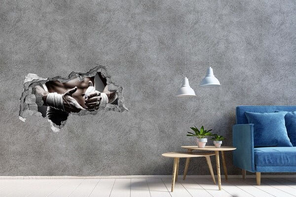 Foto zdjęcie dziura na ścianę Mistrz sportów walki