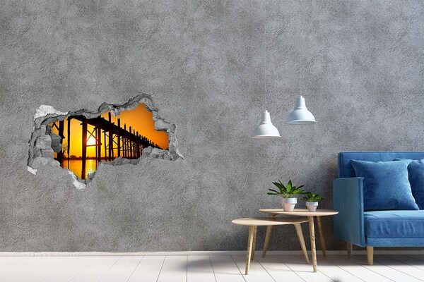 3D muursticker gescheurde muur Moderne 3D-ruimte