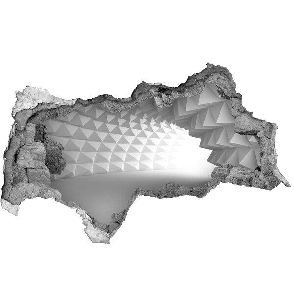 Wandsticker 3D doorkijk Groene jungle achter de muur