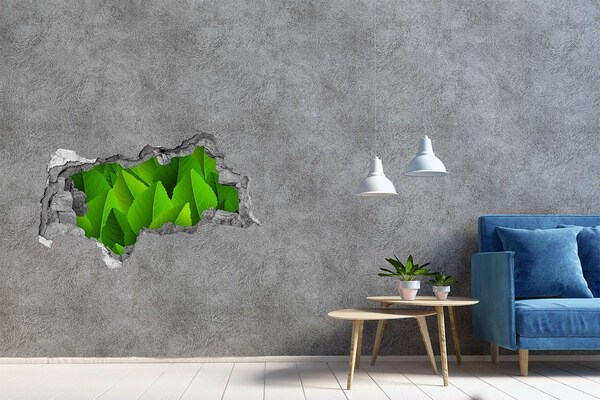 3D muursticker gescheurde muur Wijngaarden in de zon