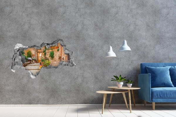 Wandsticker 3D doorkijk Lippen in harten