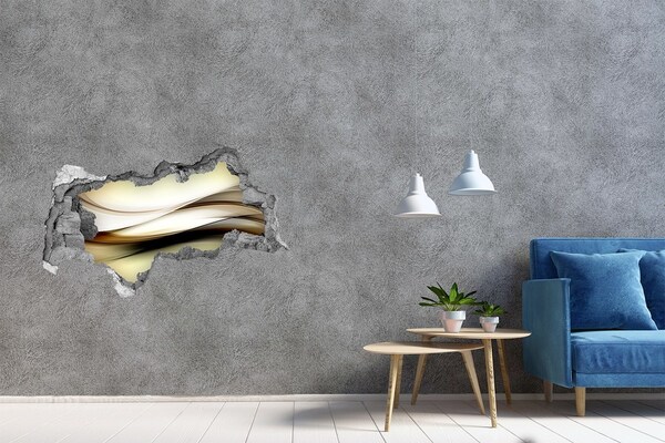 Samoprzylepna dziura na ścianę Abstrakcyjny krajobraz w dziurze w ścianie