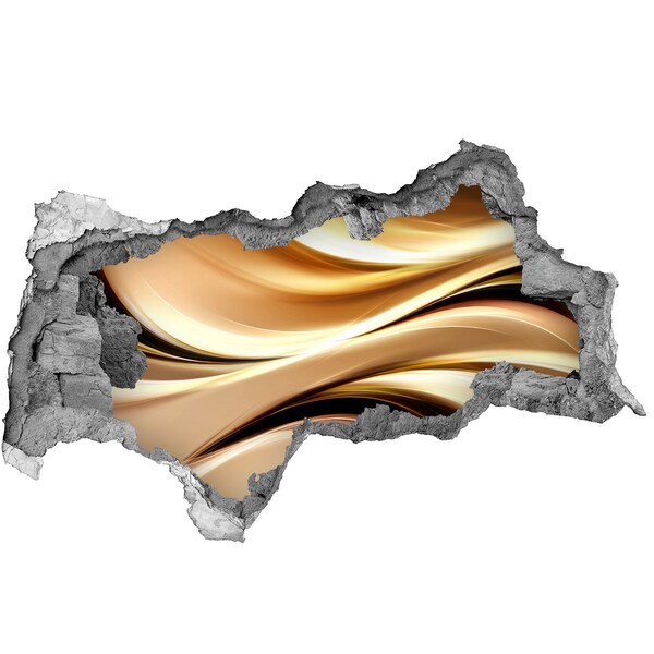 Samoprzylepna dziura na ścianę Złote fale w ścianie