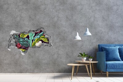 3D muursticker gescheurde muur Uitzicht op de aarde vanuit de ruimte
